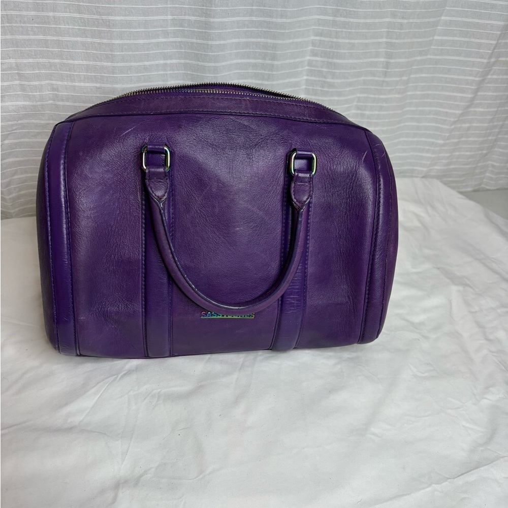 Sassy Jones Purple Dottie Leather Handbag